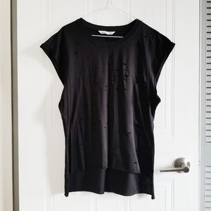 Black distressed t-shirt